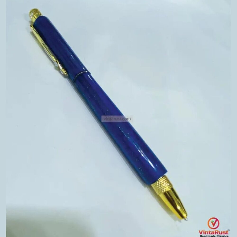 Handmade Lapis Lazuli Pen, Luxury Blue Gemstone Pen, Elegant Blue Lapis Lazuli - Picture 1 of 3